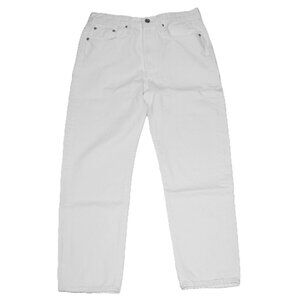 Edwin Hana Classic Straight Crop Jeans Button Fly White Noise Jeans Size 32 USA